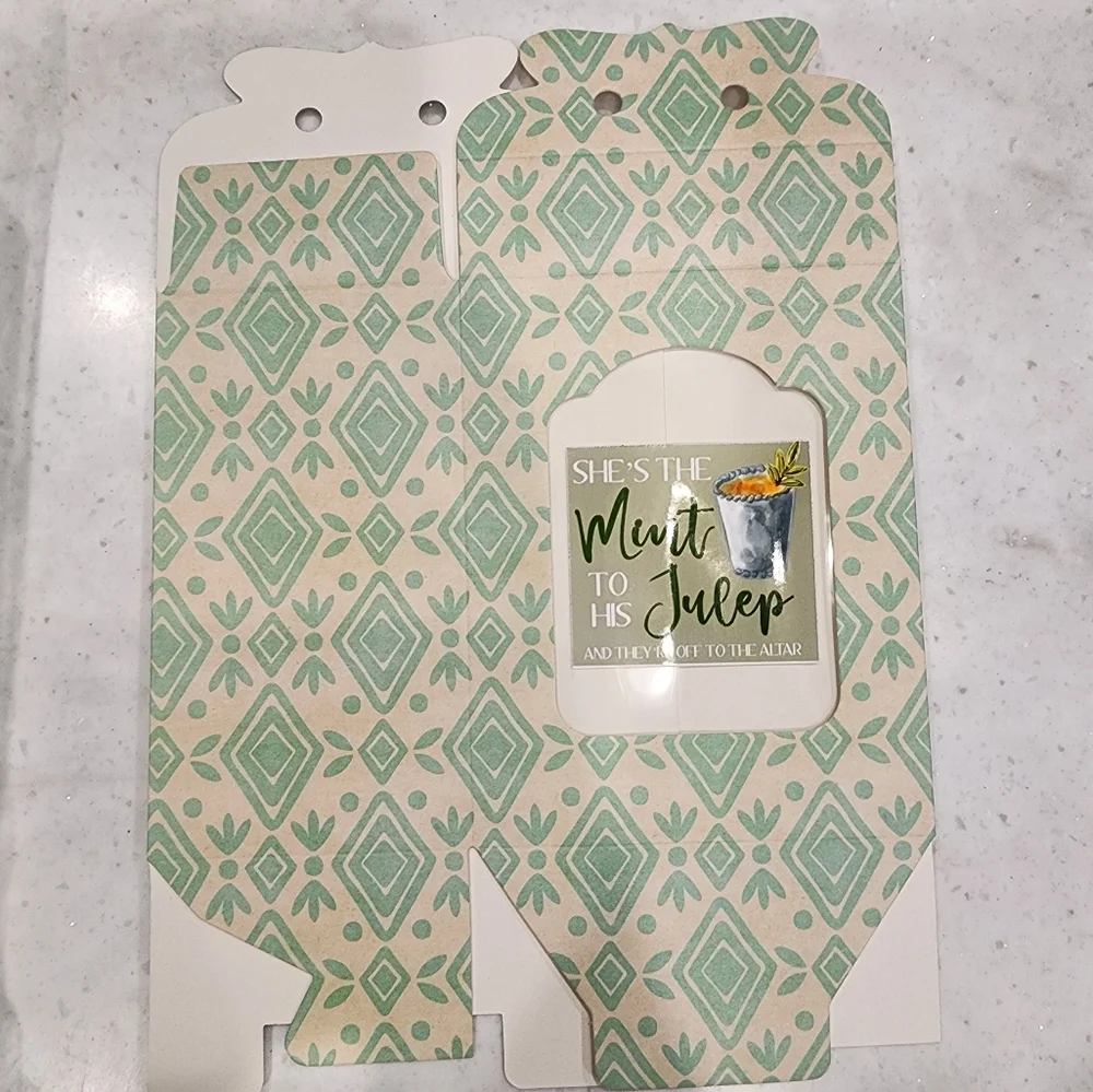 Off To The Altar Kentucky Derby Bridal Shower Favor Boxes Bags Mint 30 Party